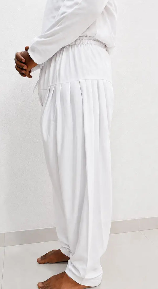 Men's White Patiala Pyjama
