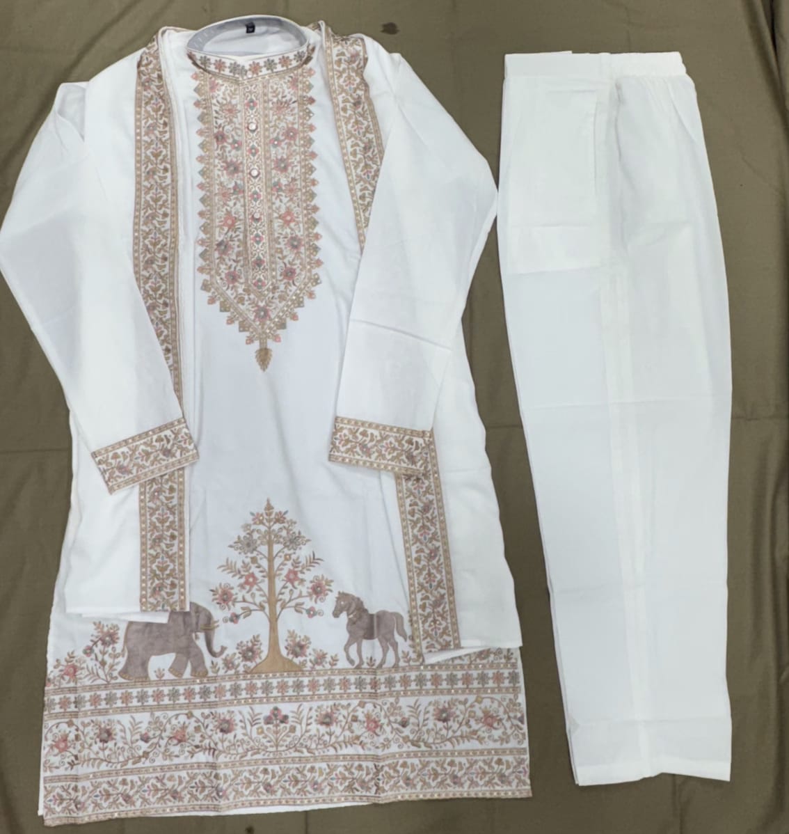 Viral Elvish Yadav 3-Piece Kurta Set with Shall