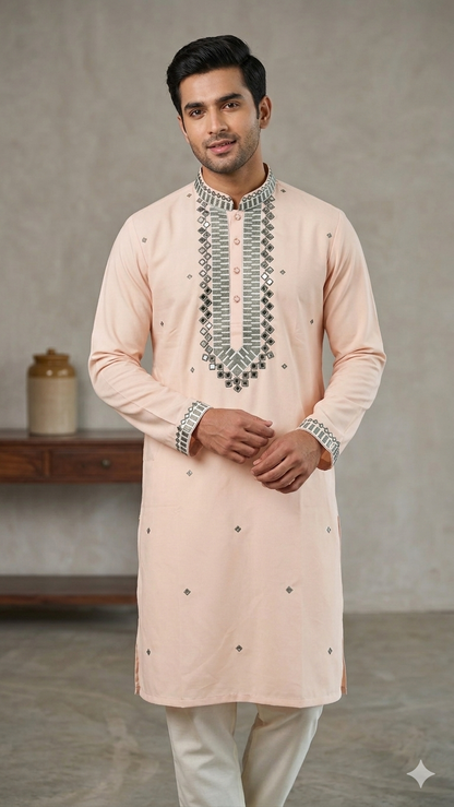 Luxury Armani  Kurta & Premium Mirror Work with korean pant