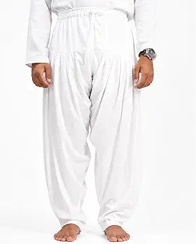 Men's White Patiala Pyjama
