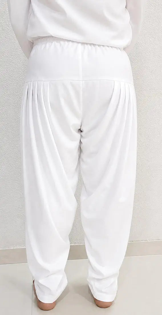 Men's White Patiala Pyjama
