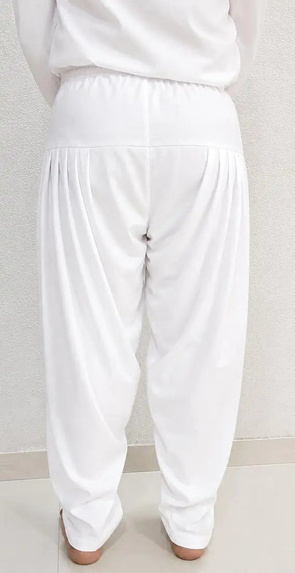 Men's White Patiala Pyjama