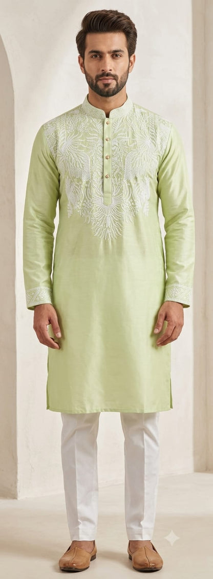 Embroidered Kurta Pajama Set for Men