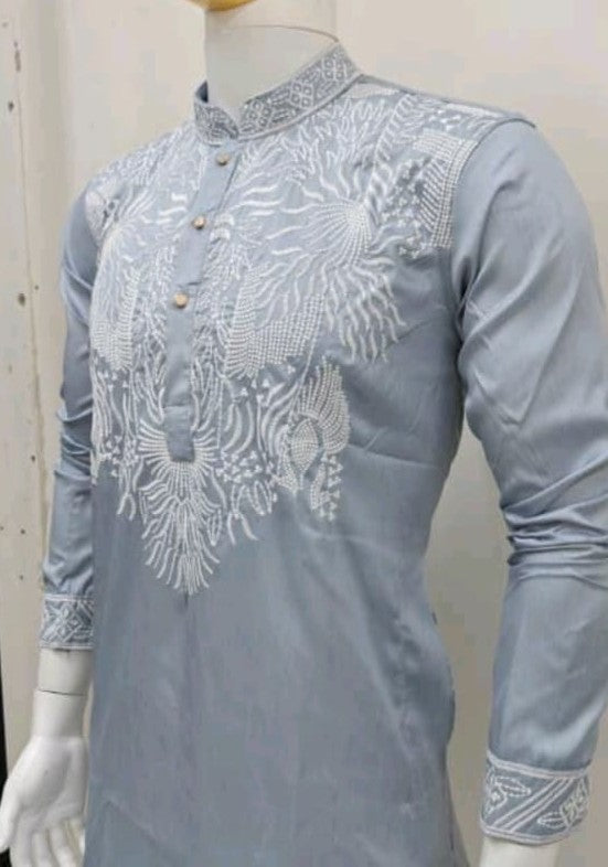 Embroidered Kurta Pajama Set for Men