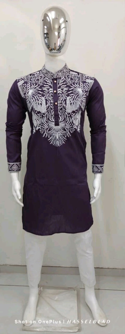 Embroidered Kurta Pajama Set for Men