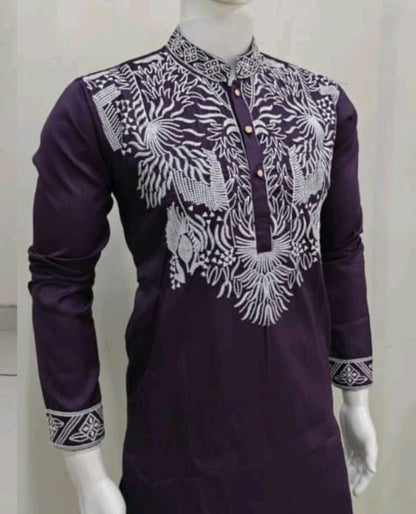 Embroidered Kurta Pajama Set for Men