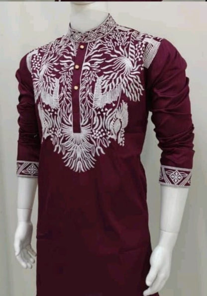 Embroidered Kurta Pajama Set for Men