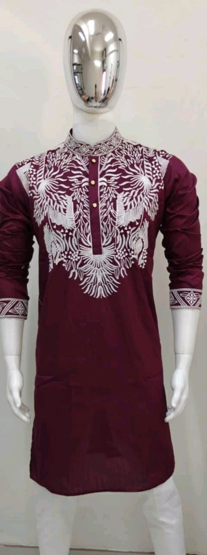 Embroidered Kurta Pajama Set for Men