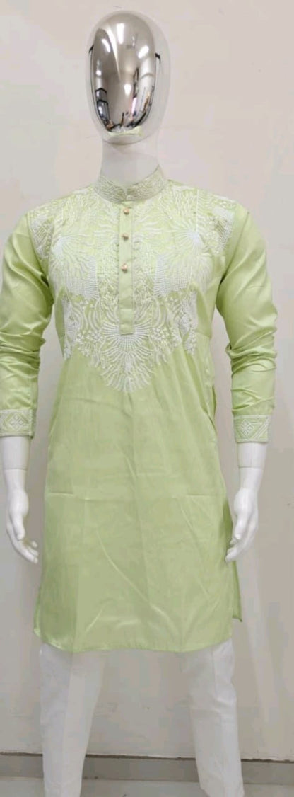 Embroidered Kurta Pajama Set for Men