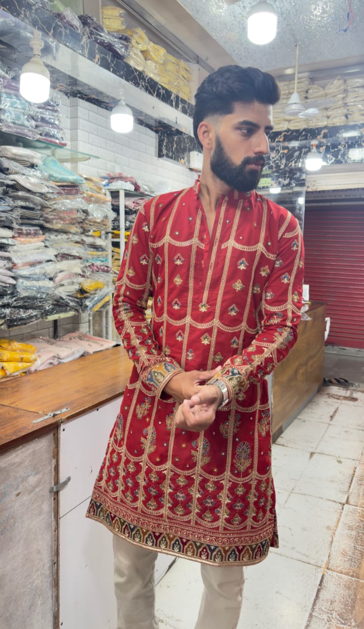 LUXURY Mid Short Kurta With Korean Pant