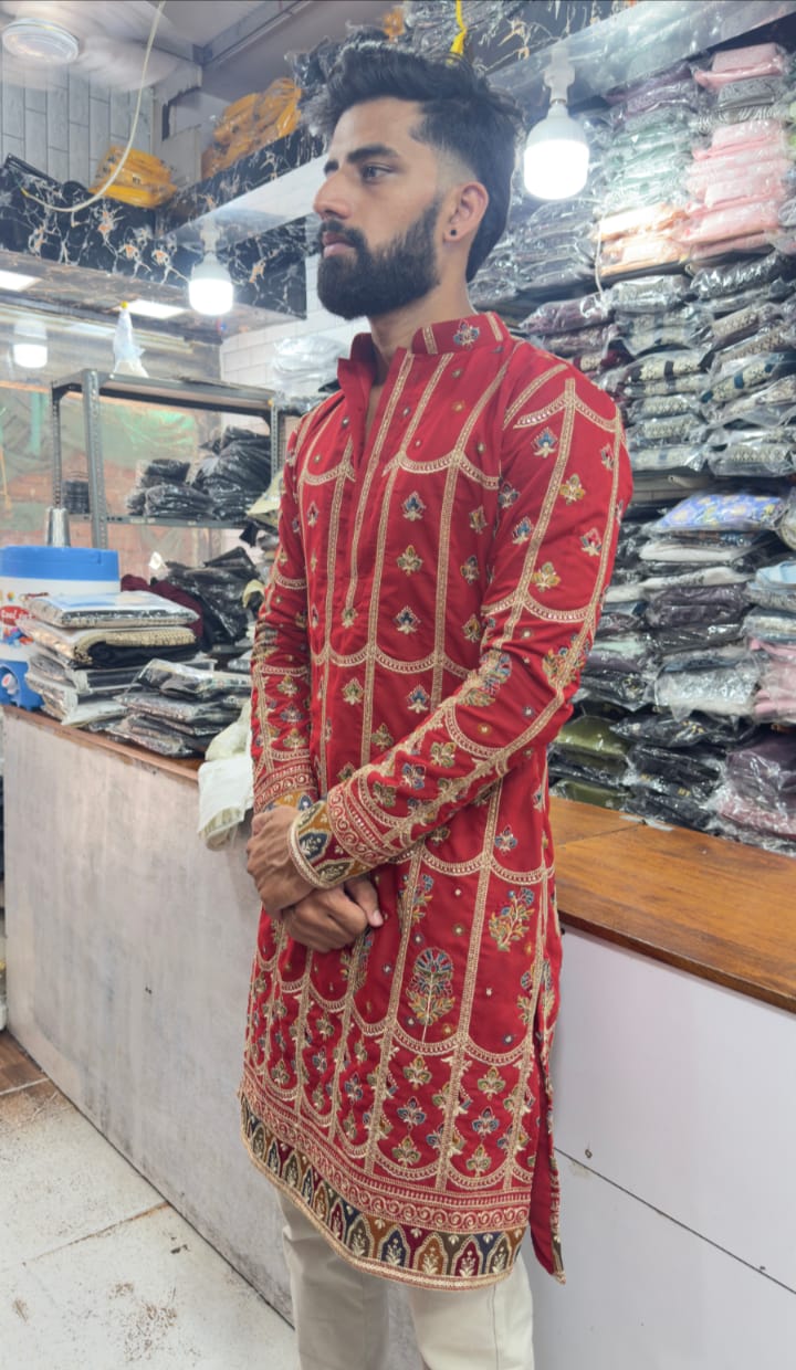 LUXURY Mid Short Kurta With Korean Pant
