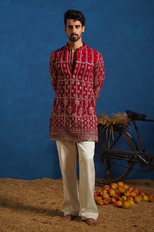 LUXURY Mid Short Kurta With Korean Pant