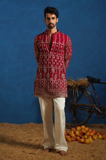 LUXURY Mid Short Kurta With Korean Pant