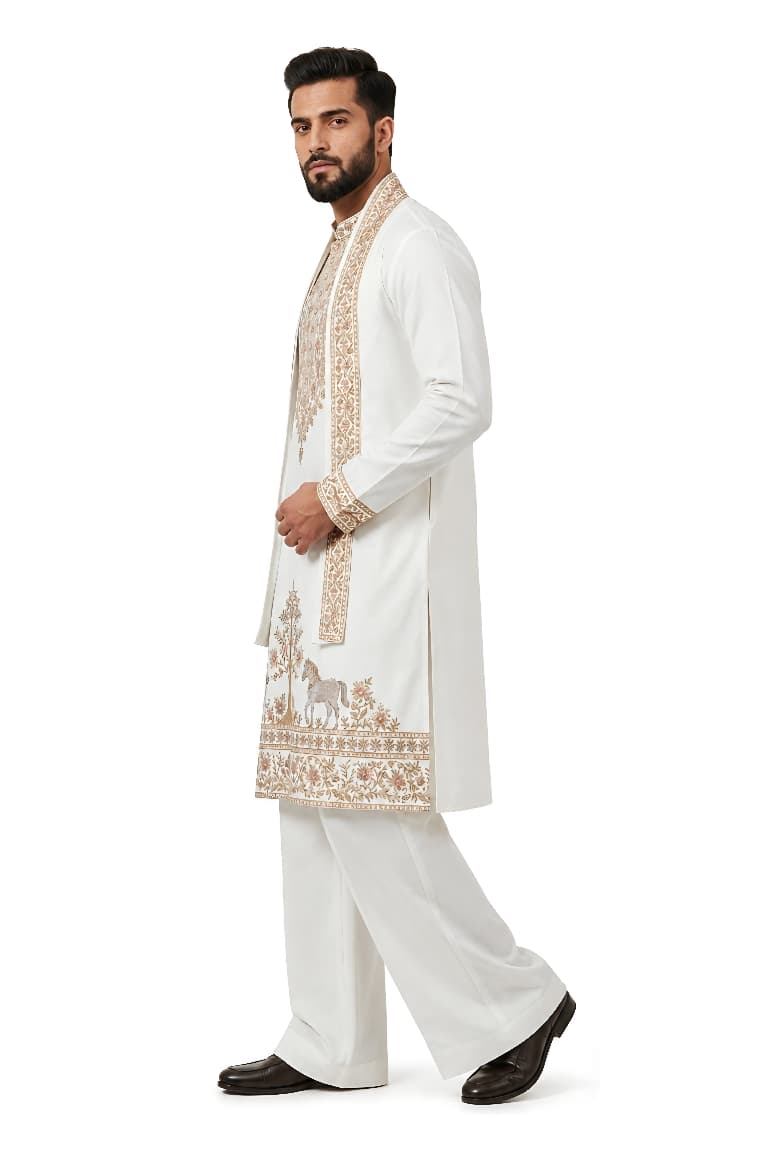 Viral Elvish Yadav 3-Piece Kurta Set with Shall