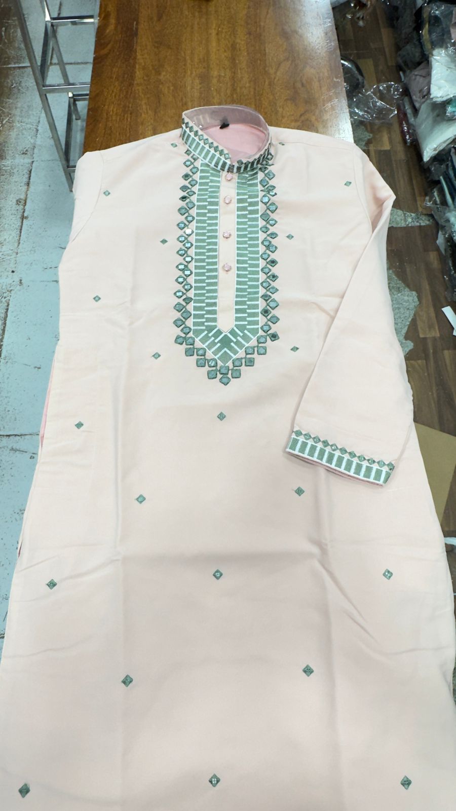 Luxury Armani  Kurta & Premium Mirror Work with korean pant