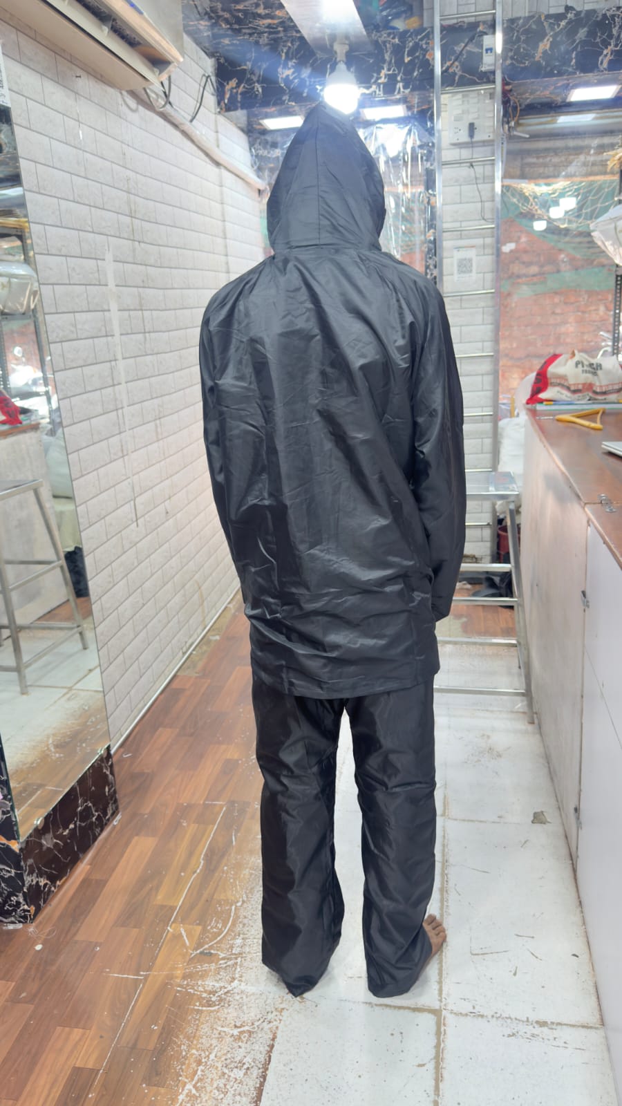 Premium Waterproof Raincoat for Men & Boys – Black
