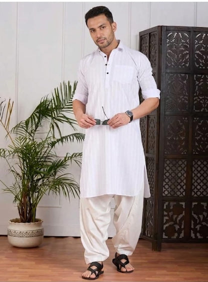 Men's White Patiala Pyjama