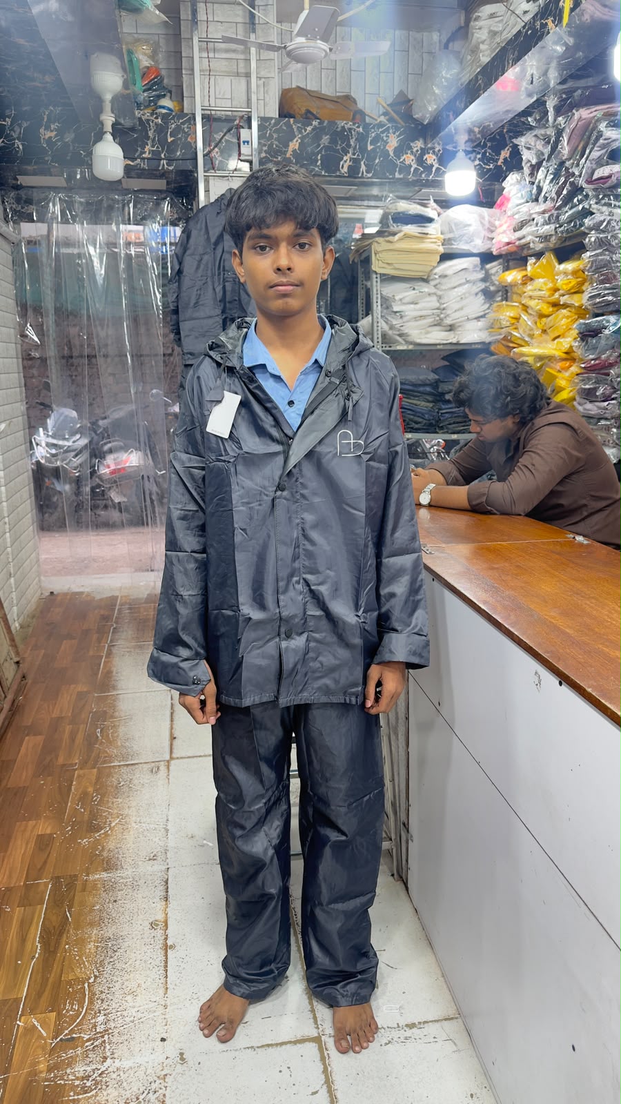 Premium Waterproof Raincoat for Men & Boys – Black