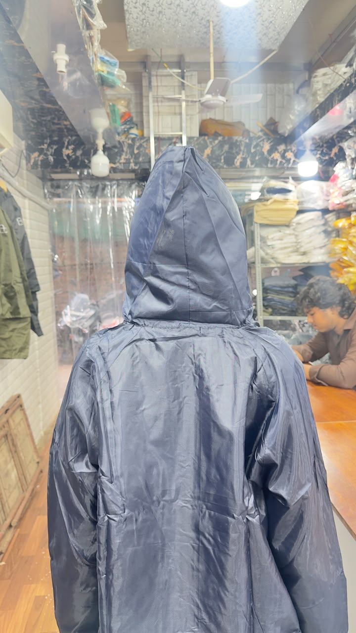 Premium Waterproof Raincoat for Men & Boys – Black