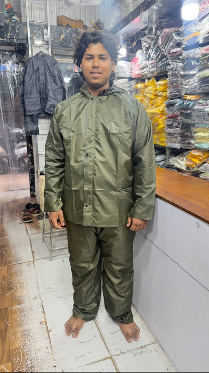 Premium Waterproof Raincoat for Men & Boys – Black