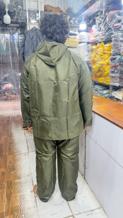 Premium Waterproof Raincoat for Men & Boys – Black