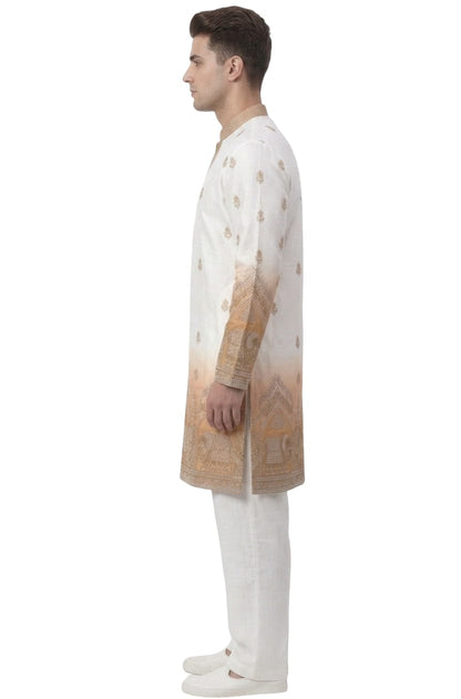 V-neck Short Kurta Traditional Elephant Embroidery